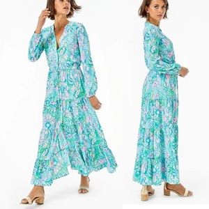 Lilly Pulitzer Cori Stretch Midi Shirtdress, Size 6